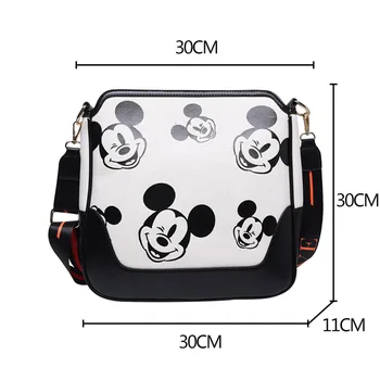 Disney kreskówki Mickey Mouse PU płótnie torby nowa moda student torba Mickey kobiety torba na ramię torby na zakupy