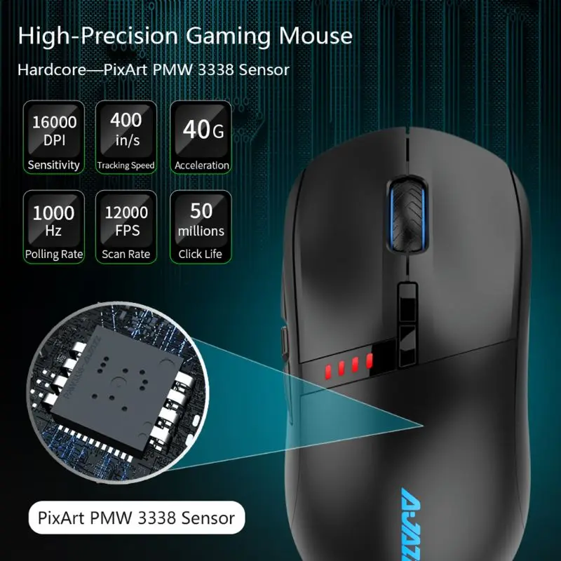 AJazz Profesjonalny klasa i305Pro RGB bezprzewodowy 2.4 G gry myszy, aby Ajazz i305Pro
