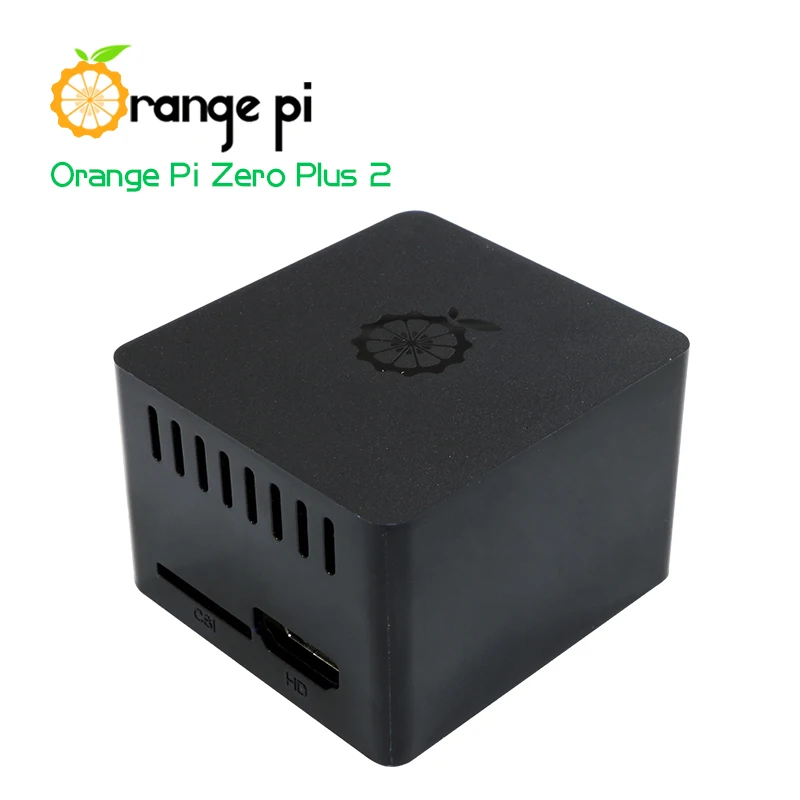 Pomarańczowy Pi Zero Plus2 czarny futerał ochronny, obudowa ABS, nadaje się tylko do Zero Plus 2 zero kartą rozszerzeń, nie nadaje się do zera
