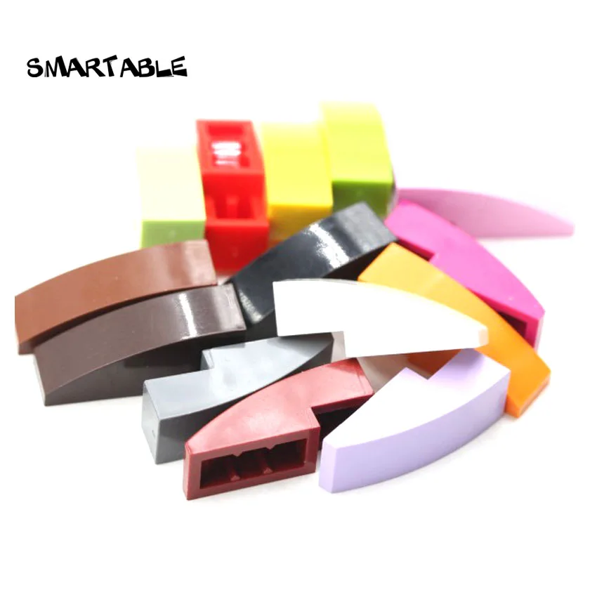 Smartable nachylenie zakrzywiony 3x1 bez szpilek bloki MOC części zabawki dla dzieci DIY model kompatybilny głównych marek 50950 80 szt./lot