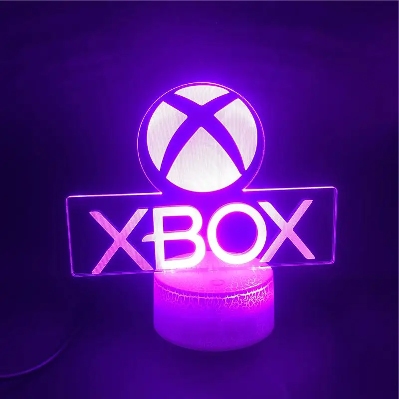 Gra XBOX Home Game najlepszy prezent dla chłopca LED Night Light USB dostawa bezpośrednia kreskówka App Control dzieci prezenty na urodziny 3D lampa