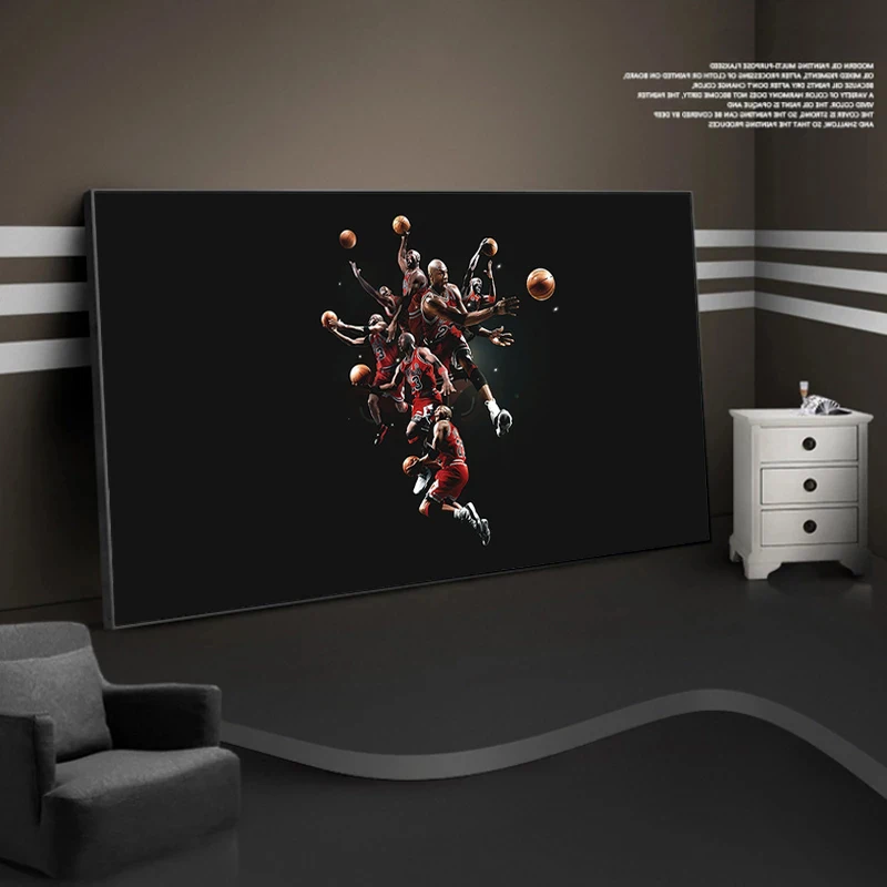 Sportowe plakaty mike wall art, room decoration, Jordan (Mordan Jordan) MVP striker Jordan classic adornment picture poster