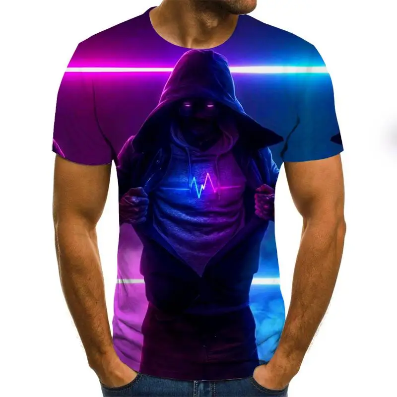2020 Summer 3D Printing Men Tshirt Brand Casual 3D Printed Tshirt Men Animal Tops Tees Male tshirt Street Plus Size Clothing