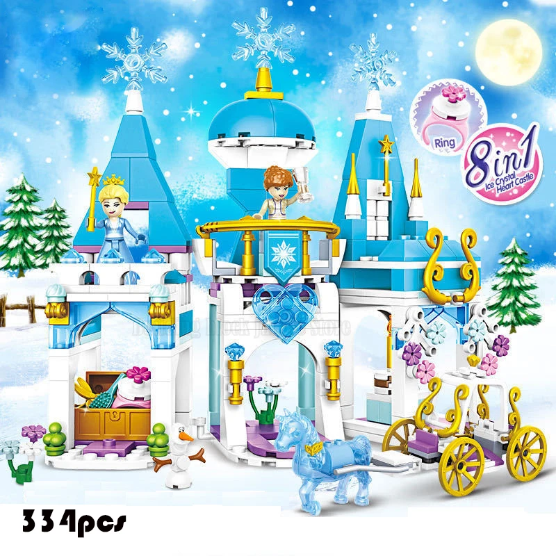 Marzenie Windsor, Księżniczka zamek bloki przyjaciel domu cyfry edukacyjne murowane zabawki dla dziewczynki Childen Disney Frozen