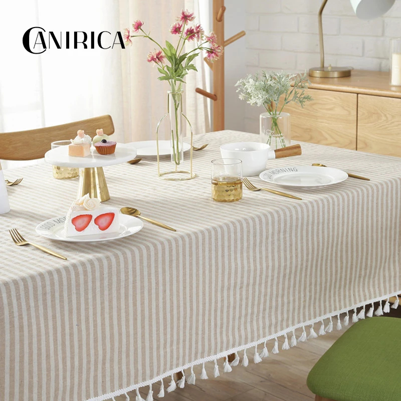 CANIRICA obrus okrągły obrus kuchnia pokrywka stołu ślub Manteles De Mesa prostokątny stół akcesoria Prezent