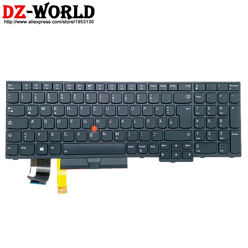 Nowa oryginalna DE German podświetlana klawiatura do Lenovo Thinkpad T15 P15S Loptap Tastatur 5N20V78119 5N20V78918 5N20V78010