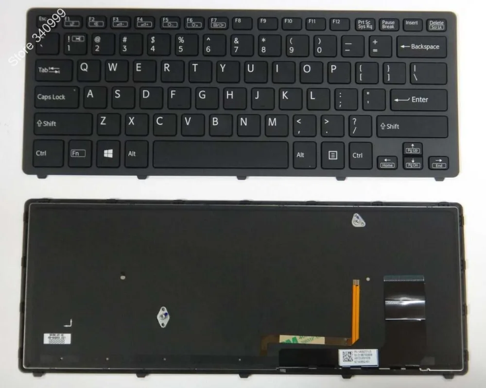 Nowa klawiatura laptopa SONY VAIO Fit SVF14N1E2R SVF14N1E4R SVF14N1J2E czarny 149263721US z podświetleniem