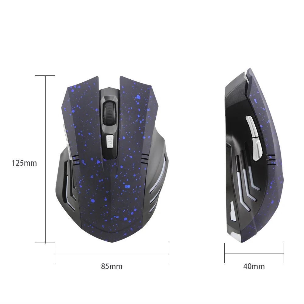 CHUYI Bluetooth bezprzewodowa mysz akumulator ergonomiczny cicha myszka optyczna 1600DPI 6D Gaming Mause z adapterem CSR 4.0