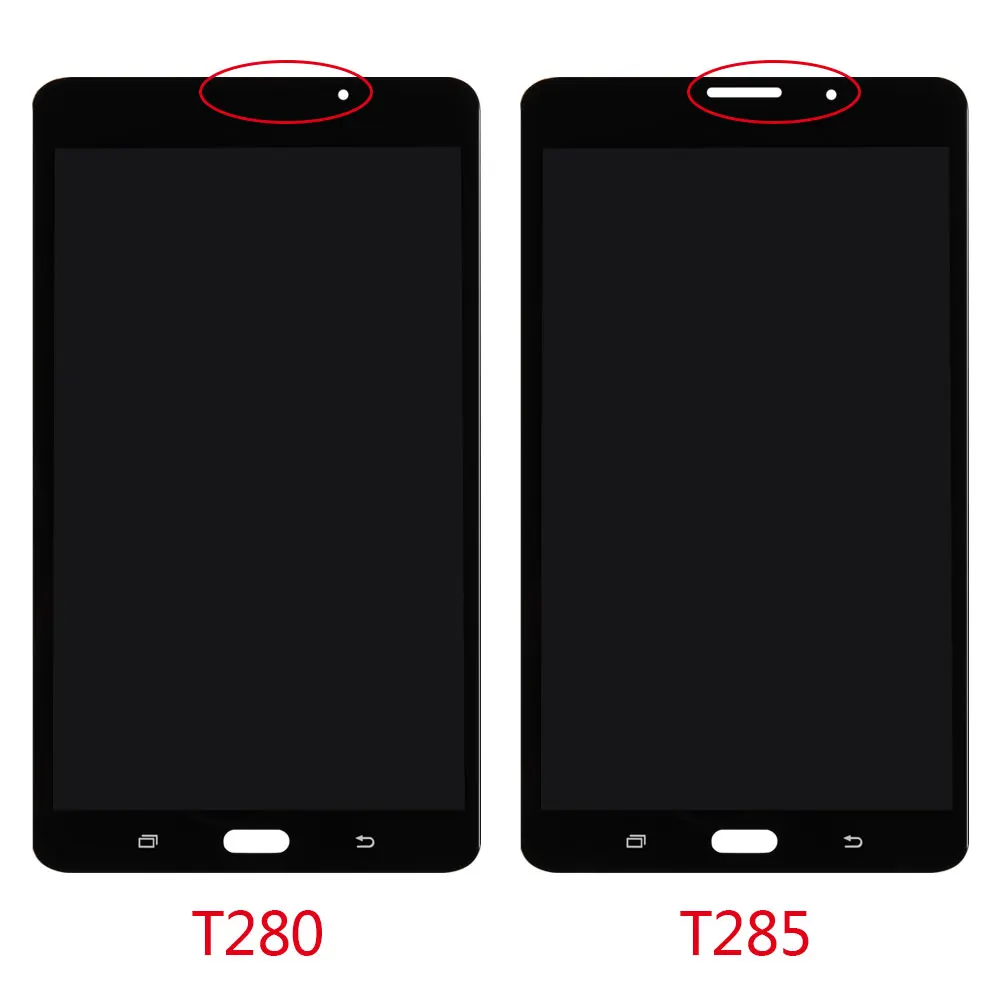 SM T280 wyświetlacz LCD do Samsung Galaxy Tab A 7.0 2016 SM-T280 wyświetlacz LCD SM-T285 T285 Wyświetlacz ekran dotykowy digitizer montaż Matryca części 7