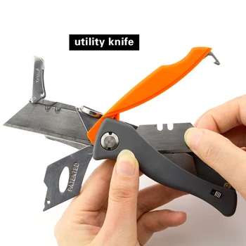 Wielofunkcyjny składany kieszonkowy nóż Heavy Duty Utility Cutter Craft Paper Leather Cutter Art Work narzędzia skrawające z 6 ostrzami