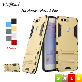 WolfRule dla pokrywy Huawei Nova 2 Plus Case Anti knock Soft TPU & Plastic Holder etui do telefonu Huawei Nova 2 Plus Cover 5.5