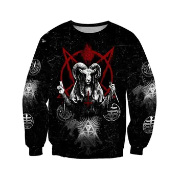 Nowy mroczny Szatan 3D AOP moda bluza męska bluza unisex zamek sweterek casual kurtka z kapturem