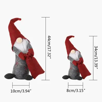 2 szt./kpl. boże narodzenie bez twarzy szwedzkie Tomte Gnome ręcznie wykonane ozdoby skandynawskie
