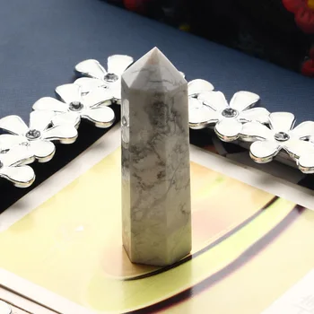 1 kamień naturalny Магнезит sześciokąt bar Kryształ punkt Uzdrawiająca różdżka nowoczesny wystrój domu Kryształ mineralne biżuteria DIY deluxe dekoracji