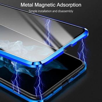 360 Szklany Dwustronny Pokrowiec Do Huawei Y9 Prime 2019 Case Magnetyczny Metalowy Zderzak Tylna Pokrywa Dla Huawei P Smart Z Cases PSmartZ