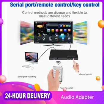 4x1 Quad Video Switcher Multi-Viewer Video Mixer HDMI Switch with Remote Control 4 In 1 Out procesor z 5 trybami wyświetlania
