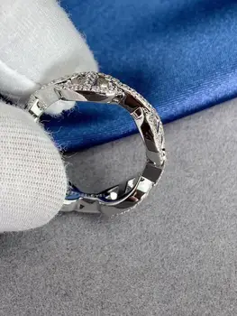 Elegancki Gorący Marka Srebro 925 Pierścienie Kobiety Utorować Syntetyczny Diament Wysokiej Jakości Bijoux Prezenty