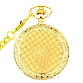 Luksusowy złoty szkielet zegarek mechaniczny ręka wiatr kieszonkowe i pilot zegarki damskie zegarek wisiorek relogio de bolso prezent