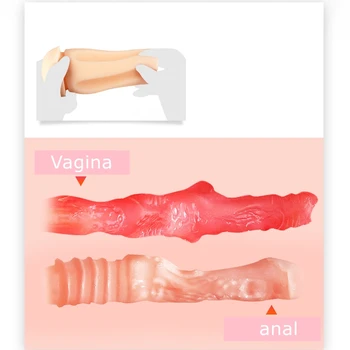 Realistyczna Wagina i anal męski masturbator miękki Silikonowy grube Cipki zabawki erotyczne dla dorosłych Sex Zabawki dla mężczyzn masturbacji maszyny