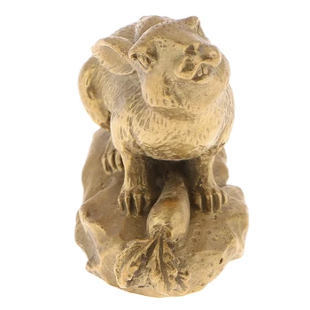 Orientalne Chiński Feng Shui Wystrój Pomnik Szczury Pieniądze Szczęśliwy Bogactwo Зодиакальное Zwierzę Kolekcjonerska Figurka Shengxiao Dekoracji Domu