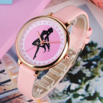 Popularne japońskie anime Sailor Moon Lady Dress Watch różowe pięcioramiennej gwiazdy tarcza cienkie siatkowy pasek damski zegarek prezenty dla kobiet dziewczyna