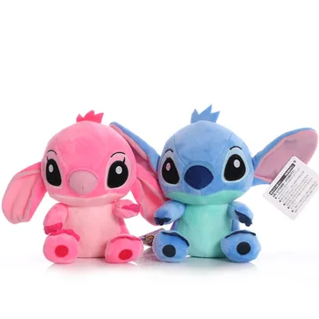 18 cm Disneya Lilo&Stitch Cute Stitch Shi Anqi kreskówka niebieski różowy plusz miękka lalka zabawka dla dzieci Urodziny, prezent na boże Narodzenie