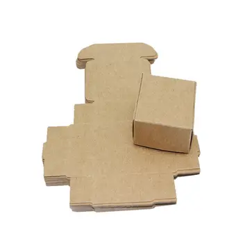 Sprzedaż hurtowa 50 szt. naturalny brązowy papier pudełko pudełko Cajas de Carton mydło opakowanie pudełko ślubne pamiątki cukierki pudełko