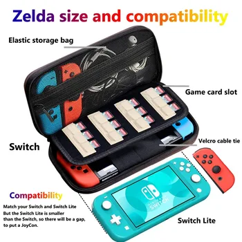 Nintend Switch torba do przechowywania przenośny wodoodporny twarde etui do Nitendo Switch Nintendoswitch konsoli i gier, akcesoria