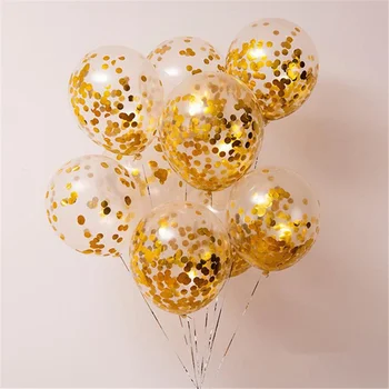 101 szt./kpl. świecące ciemny niebieski biały latex balon złoto konfetti balon łuk ślub dekoracje urodzinowe balon Гарлан