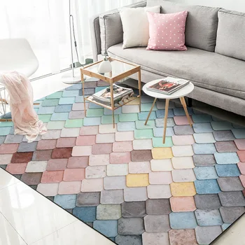 Bubble Kiss Nordic Gradient geometryczny wzór kolorowe dywany do sypialni wystrój salonu indywidualne dywany maty antypoślizgowe