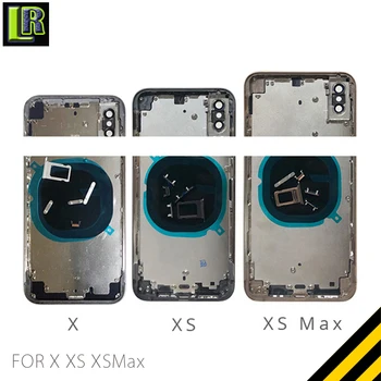XS tylna obudowa do IPhone XS Max pokrywa tylna obudowa do iPhone X szkło średnia obudowa ramka podajnik boczne kluczowych części montaż CE US
