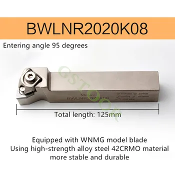 1 szt. Uchwyt narzędzia BWLNR2020K08 BCLNR2020K12 BDJNR2020K15 zewnętrzny tokarka tokarka narzędzie uchwyt CNC cutter narzędzia