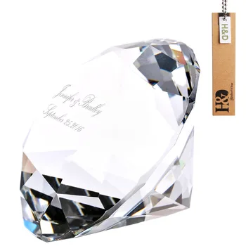 H&D z pamiątkami prezenty dla kochanka 80 mm indywidualne druku kryształ diamentu przycisk do papieru rzemiosła kolekcja wesele DIY dekoracyjne