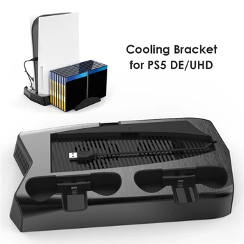 PS5 pionowy wentylator stoisko Digital Edition z 14 gier slot 3 porty koncentratora podwójny kontroler stacja ładująca ładowarka do PS5