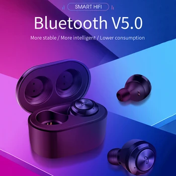 1szt 2.4 G-2.48 GHz TWS A6 Bluetooth 5.0 Wirless wodoodporne słuchawki douszne 4D dźwięk stereo słuchawki z mikrofonowym ładowarką