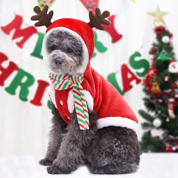 Zwierzę, boże Narodzenie dressup odzież dla psów Jesień Zima flanela Łoś ubierz małe i średnie psy kot, zwierzę domowe, odzież