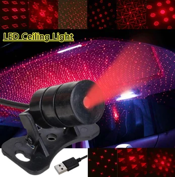 Mini led samochód dach sufit Gwiazda lampka nocna projektor lampka wnętrza atmosfera ozdoby Gwiezdny projektor USB wtyk