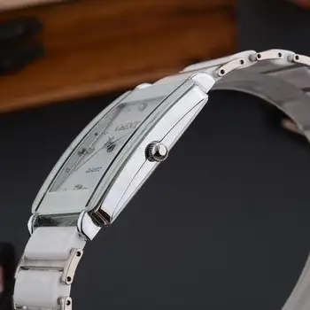 CHENXI nowy styl zegarek kwarcowy dla kobiet elegancki, czarny i biały ceramiczny zegarek prosta moda Dziki diament zegarek damski