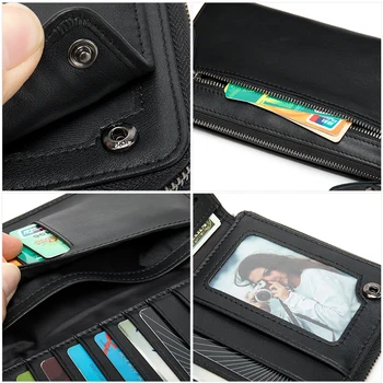 WESTAL telefon portfel skóra mężczyzny męski kopertówka skóra naturalna męskie portfele portfel męski Portfel dla mężczyzn posiadacz karty czarny portfel