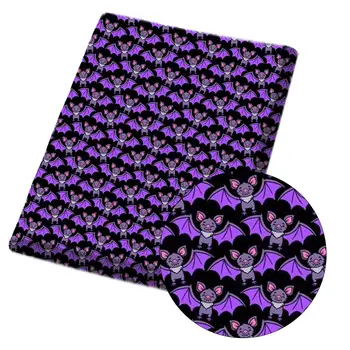 AHB 45*150 cm 1szt Halloween poliester tkanina bawełniana dynia drukowanych arkuszy tkaniny DIY ozdoba odzieży patchwork domowe tekstylia