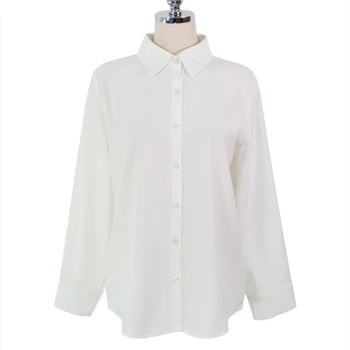 Colorfaith nowy 2020 kobiety Lato Jesień bluzki modne jednorzędowy casual Vintage biuro minimalistyczne bluzki BL773