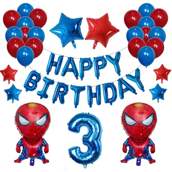 42шт kreskówka Supperhero folia balony urodziny motyw partii dekoracji Baby Shower Spider-man 30 cali pokój powietrza Globos dostawy