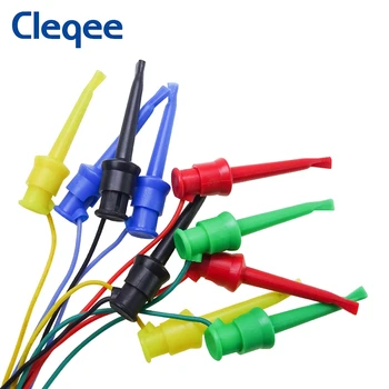 Cleqee 10PC Dupont Male/Female to Test Hook Clips silikonowe mostki tranzystorowe tester dla elektrycznych badań P1534 P1535