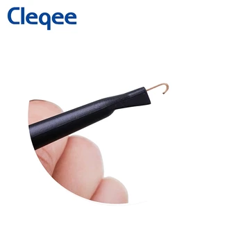 Cleqee 10PC Dupont Male/Female to Test Hook Clips silikonowe mostki tranzystorowe tester dla elektrycznych badań P1534 P1535