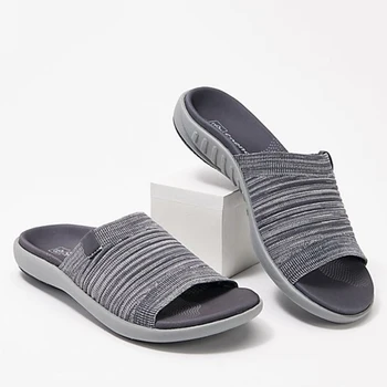 Damskie letnie kapcie damskie z dzianiny wygodne buty Damskie w jednolitym kolorze obuwie domowe buty na świeżym powietrzu buty na płaskiej podeszwie Man Fahsion Slipper 2021
