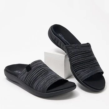 Damskie letnie kapcie damskie z dzianiny wygodne buty Damskie w jednolitym kolorze obuwie domowe buty na świeżym powietrzu buty na płaskiej podeszwie Man Fahsion Slipper 2021