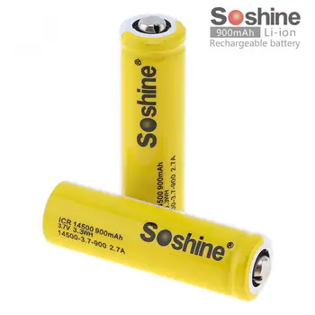 2 szt./lot Soshine akumulator litowo-jonowy z zaworem + przenośny pojemnik na baterie do lamp / reflektorów