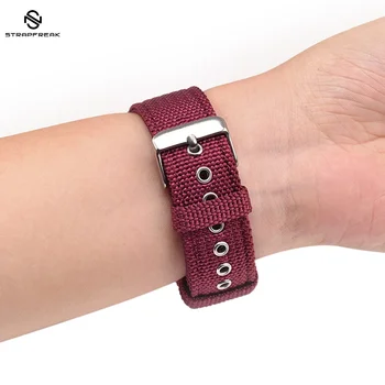 Nylonowy pasek do zegarka, Quick Release Sport Canva Watchband Zegarek Replacement bransoletka dla Samsung Huawei Watch 18mm 20mm 22mm 24mm