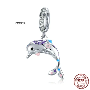 925 czystego srebra ryby wisiorek zwierzę nadaje się dla kobiet biżuteria robi pasuje do bransoletki naszyjnik czyste srebro akcesoria