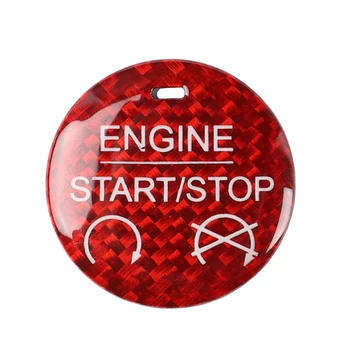 Włókna węglowego silnik Start Stop przycisk naklejka wymiana klucza wystrój akcesoria do Ford Mustang 2016 2017 2018 2019